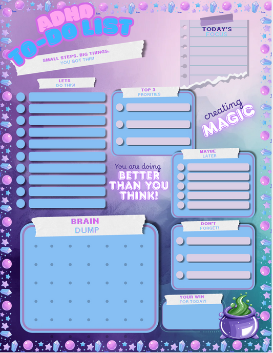 Digital Insert : ADHD To-Do List